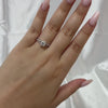 Close-Up of Round Moissanite Split Shank Ring