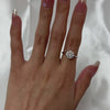 Round Moissanite Ring with Sleek Band