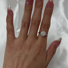 Round Moissanite Engagement Ring in Platinum
