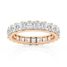 Load image into Gallery viewer, Full Eternity Ring with Princess Cut Moissanite Stones