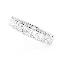 Load image into Gallery viewer, Radiant Moissanite Wedding Band in White Gold Finish