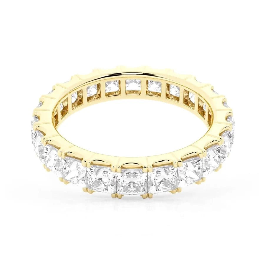Geometric Moissanite Eternity Band for Women
