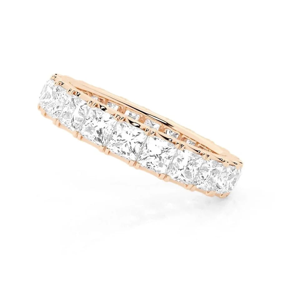 Princess Cut Moissanite Ring Shining Under Natural Light
