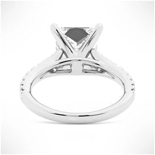 Load image into Gallery viewer, Modern Moissanite Ring with Architectural Design