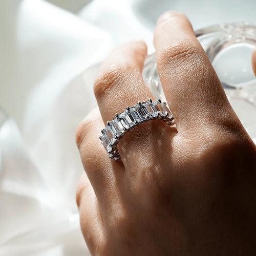 8 Carat Moissanite Wedding Ring for Women