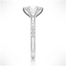 Load image into Gallery viewer, Brilliant Round Cut Moissanite in Secure Setting