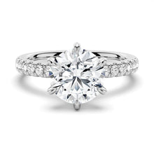 Load image into Gallery viewer, Six-Prong Round Moissanite Engagement Ring
