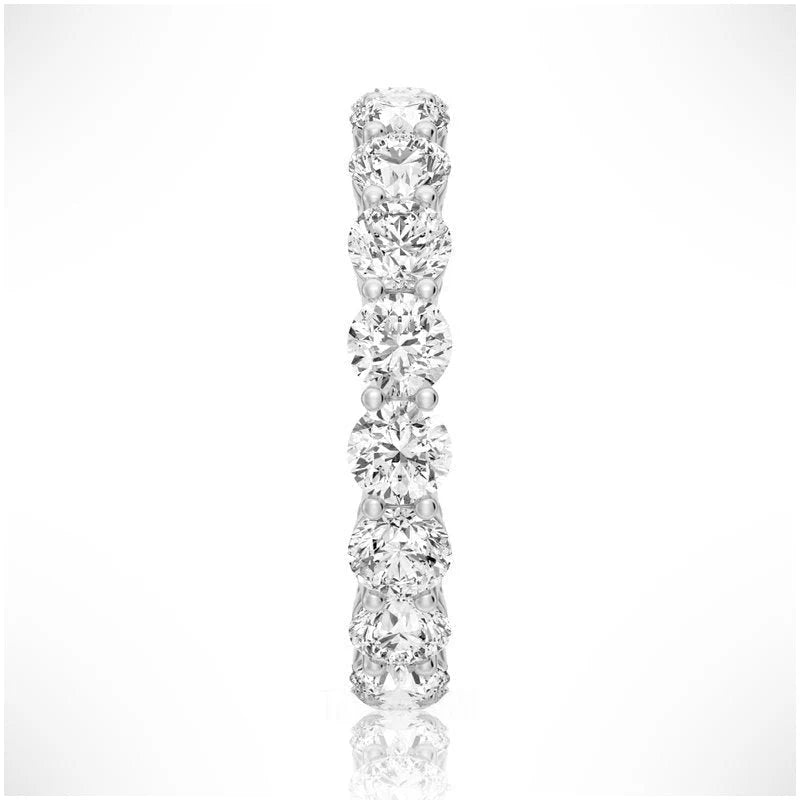 925 Silver Moissanite Eternity Wedding Band – Top Angle