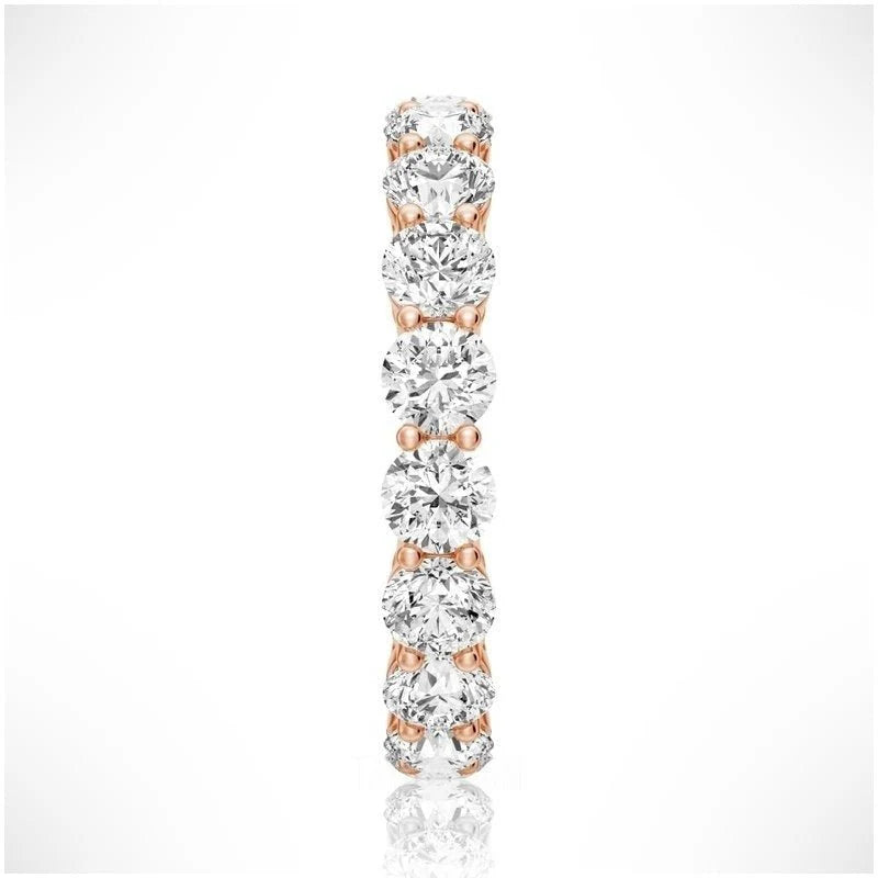 Radiant Unity Moissanite Eternity Band | Silver, 10K–18K Gold, Platinum