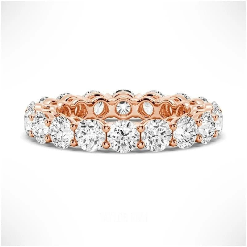 Radiant Unity Moissanite Eternity Band in 14K Yellow Gold