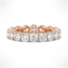 Load image into Gallery viewer, Radiant Unity Moissanite Eternity Band in 14K Yellow Gold
