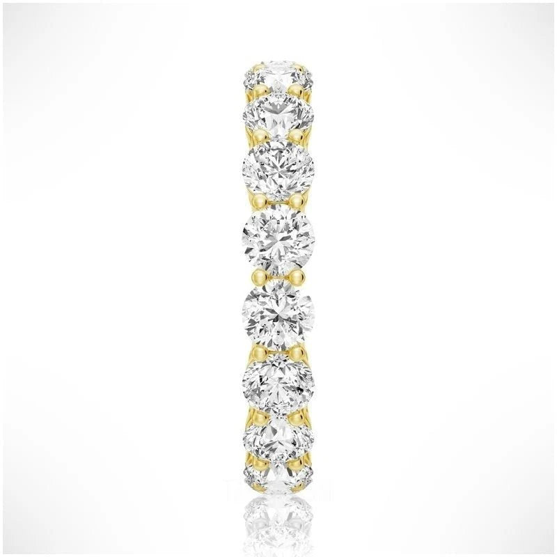 Radiant Unity Moissanite Eternity Band | Silver, 10K–18K Gold, Platinum
