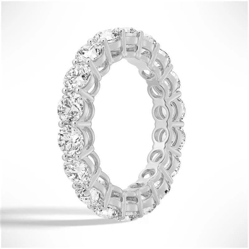 Full Moissanite Eternity Ring for Women – Side View