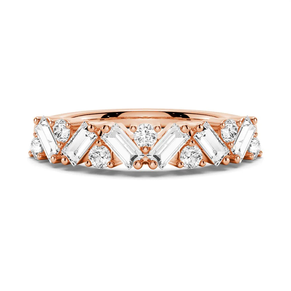 Elegant Wedding Band with Moissanite Stones