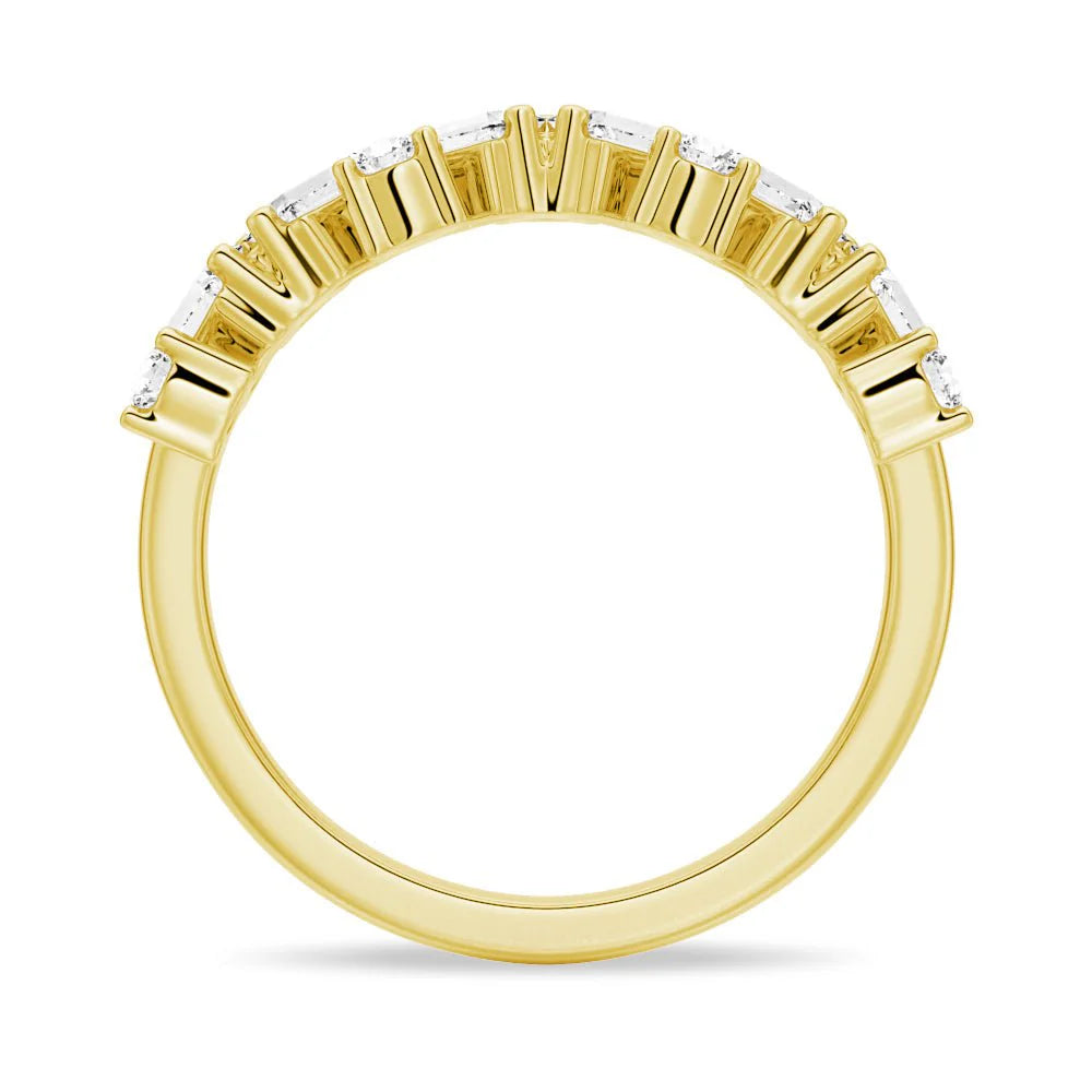 Minimalist Mixed-Cut Moissanite Ring