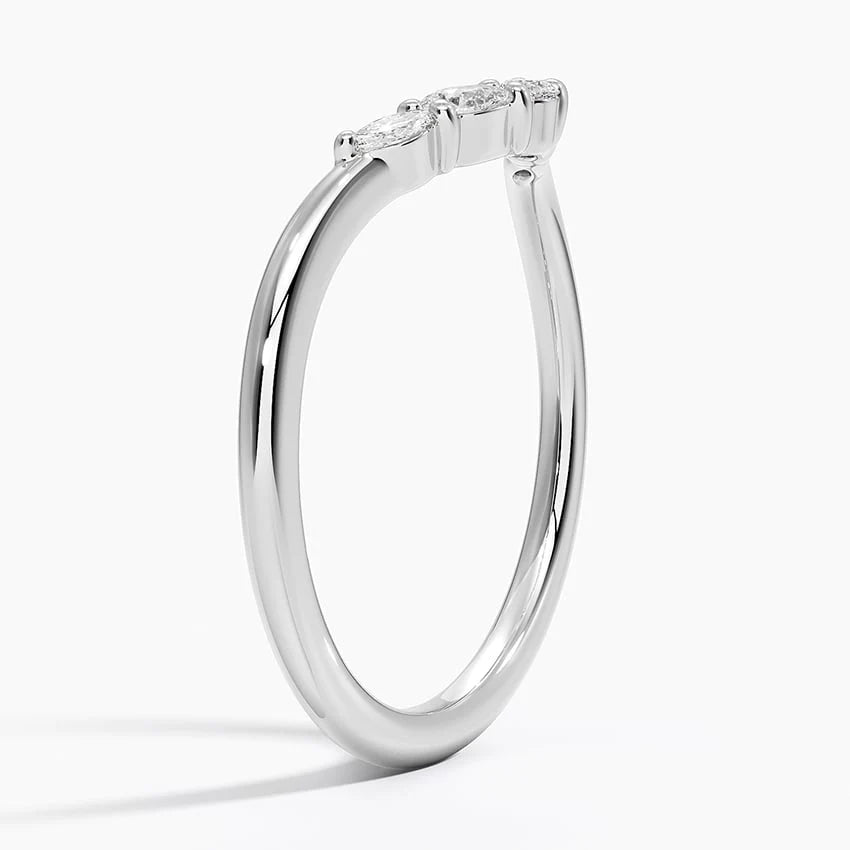 Marquise and Round Moissanite Ring
