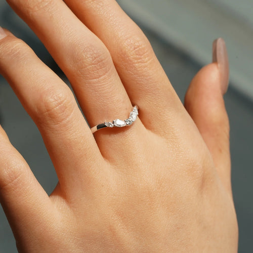 Stackable Moissanite Band for Her