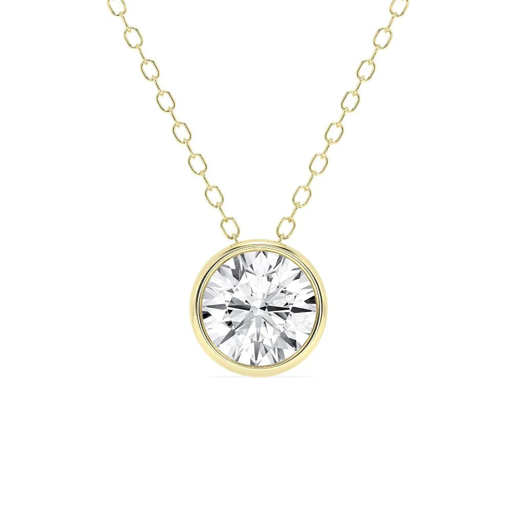 bezel set necklace 