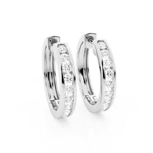 Load image into Gallery viewer, moissanite hoop earrings  