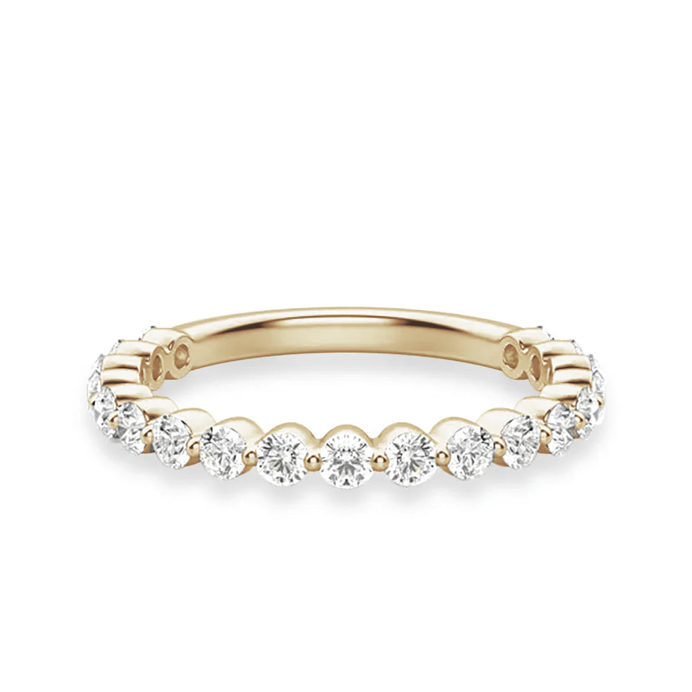 Half Eternity Moissanite Ring in Gold