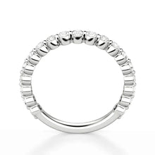 Load image into Gallery viewer, Platinum Shared Prong Moissanite Ring