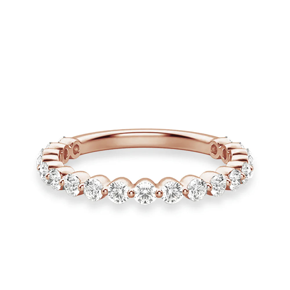 Elegant Shared Prong Moissanite Band