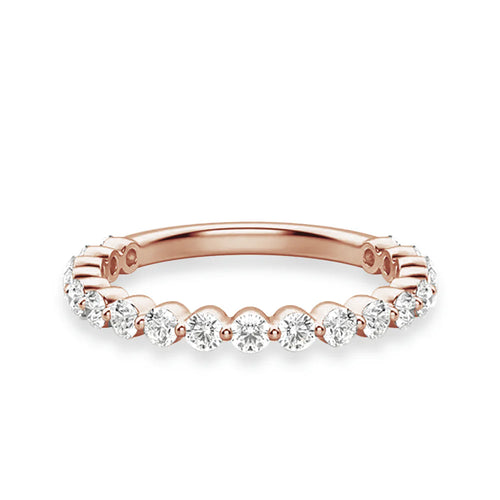 Elegant Shared Prong Moissanite Band