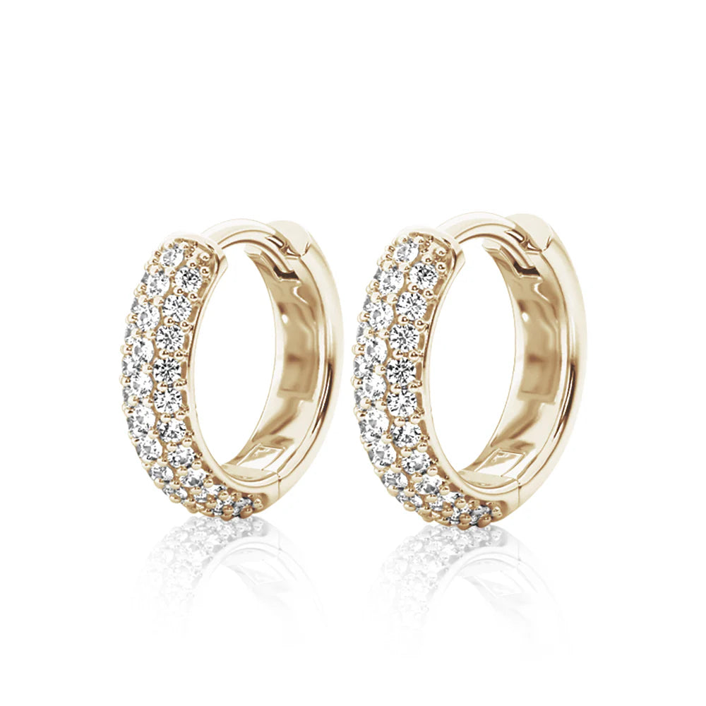 gold platinum earrings  