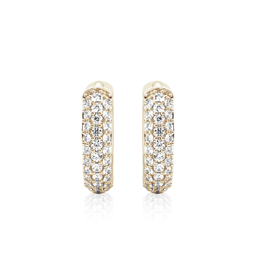 round cut earrings  