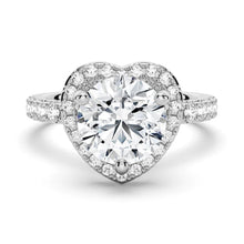 Load image into Gallery viewer, Round-Shaped Halo Moissanite Engagement Ring
