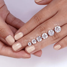 Load image into Gallery viewer, Round Halo Moissanite Engagement Ring – Love-Inspired Design | TKEANAAL