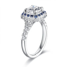 Load image into Gallery viewer, Luxury Sapphire and Moissanite Ring