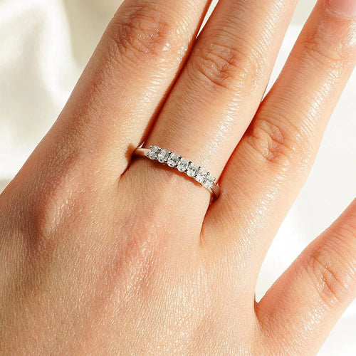 Oval Eternity Band with Moissanite