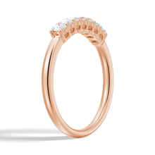 Load image into Gallery viewer, Shared Prong Oval Moissanite Wedding Band – Classic Eternity Ring in Silver, Gold, or Platinum