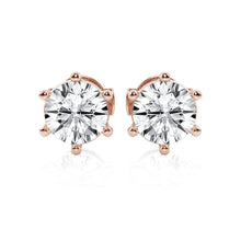 Load image into Gallery viewer, Solitaire Moissanite Stud Earrings in 3-Prong Setting
