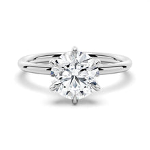 Load image into Gallery viewer, Six-Prong Round Cut Moissanite Solitaire Ring