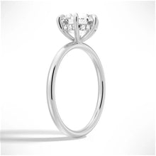 Load image into Gallery viewer, Side View of Six-Prong Round Moissanite Ring