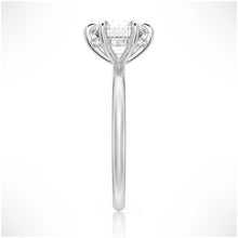 Load image into Gallery viewer, Solitaire Moissanite Ring with Hidden Halo