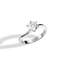 Load image into Gallery viewer, Solitaire Moissanite Engagement Ring with Six Prongs
