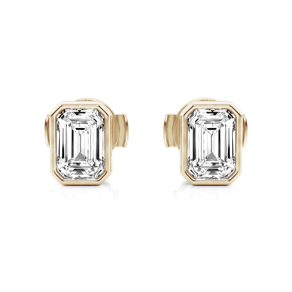 bezel set studs  