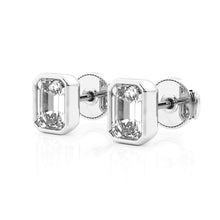 Load image into Gallery viewer, emerald cut earrings  