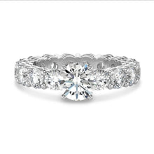 Load image into Gallery viewer, Solitaire Unity Wedding Band with Moissanite