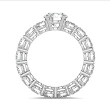 Load image into Gallery viewer, Moissanite Wedding Band in Platinum Finish