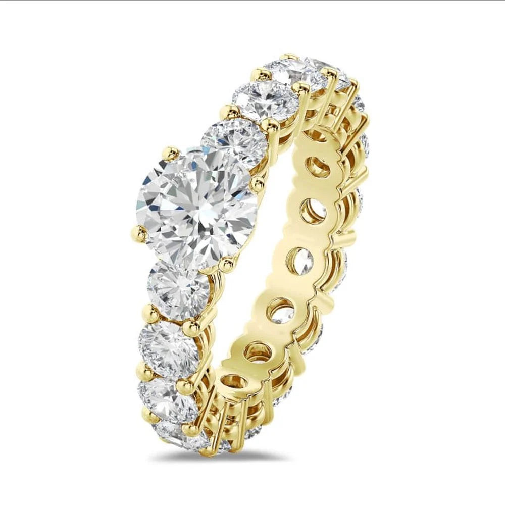 Timeless Round Moissanite Wedding Band