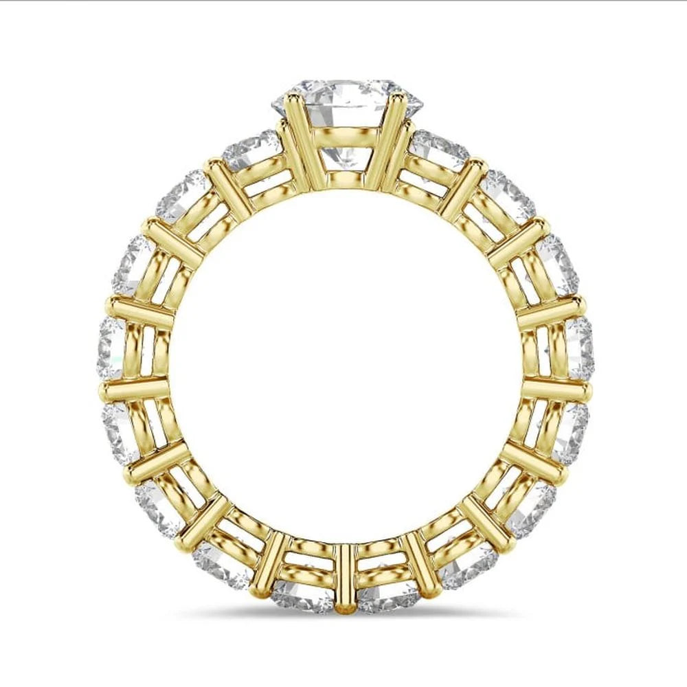 Gold Moissanite Wedding Ring
