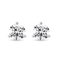 Load image into Gallery viewer, Solitaire Moissanite Stud Earrings in 3-Prong Setting