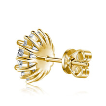 Load image into Gallery viewer, Round Cut Moissanite Studs in 14K Gold