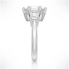 Load image into Gallery viewer, Tapered Baguette Moissanite Side Stones with Round Center