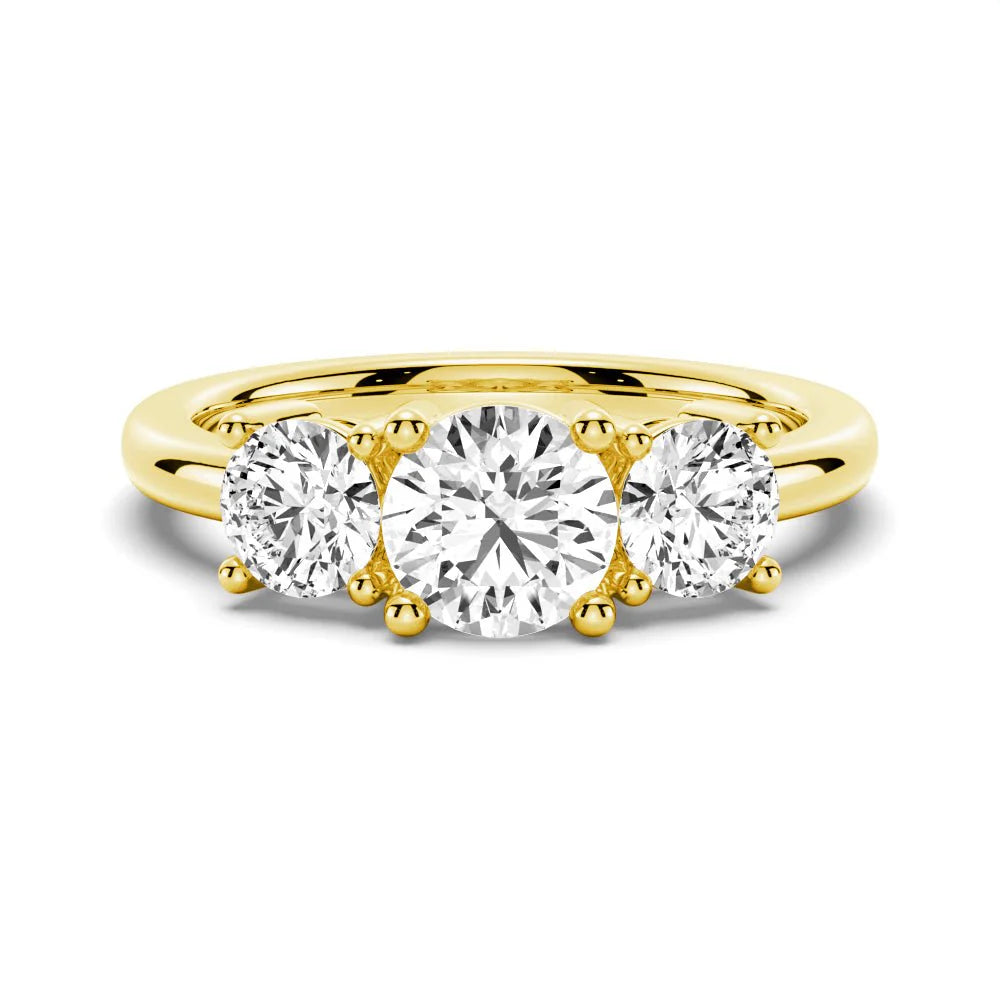 Prong Set Moissanite Ring in Gold