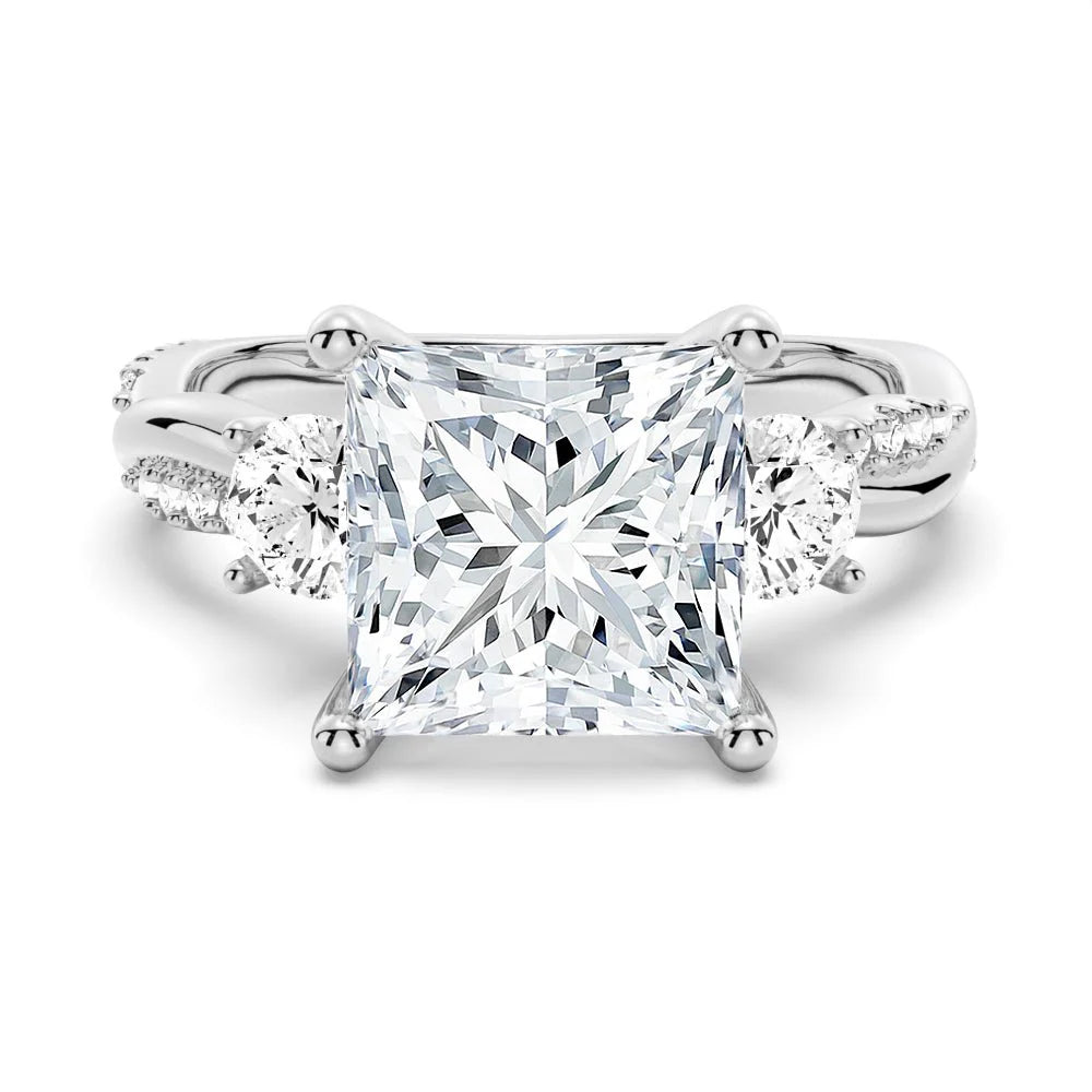 Princess Cut Moissanite Engagement Ring
